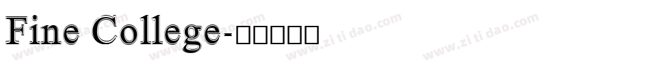 Fine College字体转换